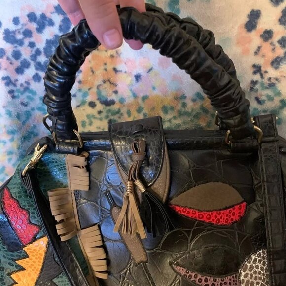 Vintage Barbara Handbag/Shoulder bag giraffe leather - Picture 2 of 12